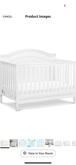Baby Crib DaVinci Charlie 4-in-1 Convertible Crib in White, Greenguard Gold Certified