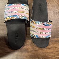 Woman Adidas Slides, Size 9