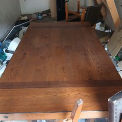 Large Solid Sturdy Dining Table And 6chairs