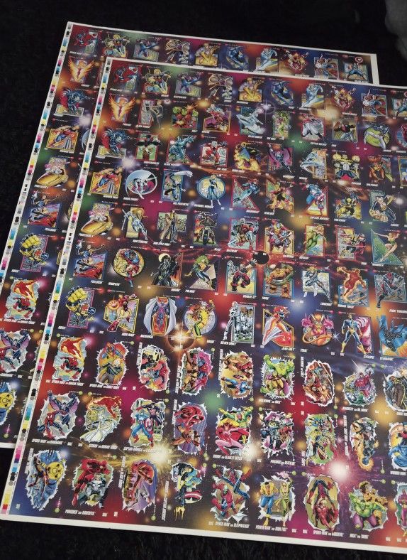1992 Marvel Universe Uncut Sheet