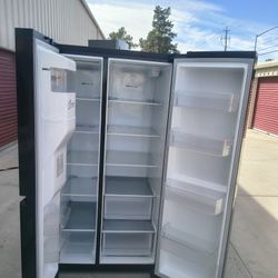 LG Refrigerator Black Side By Side 