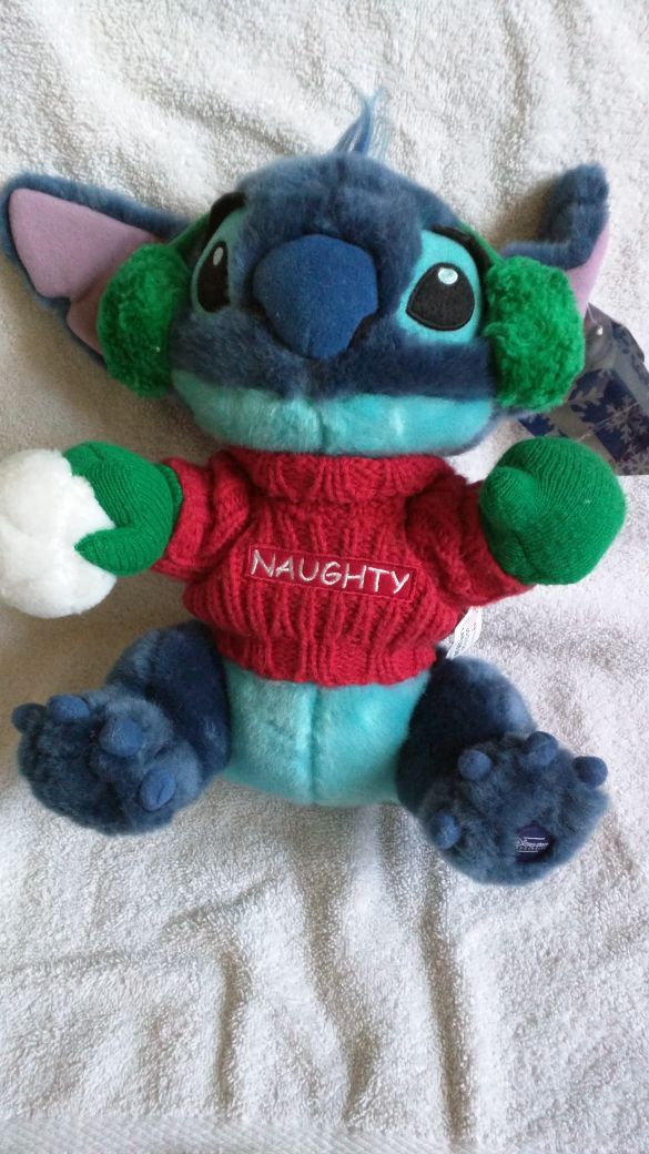 Lilo & Stitch Naughty Plush Figure Stuffed Animal Toy Disney Store Christmas 11"