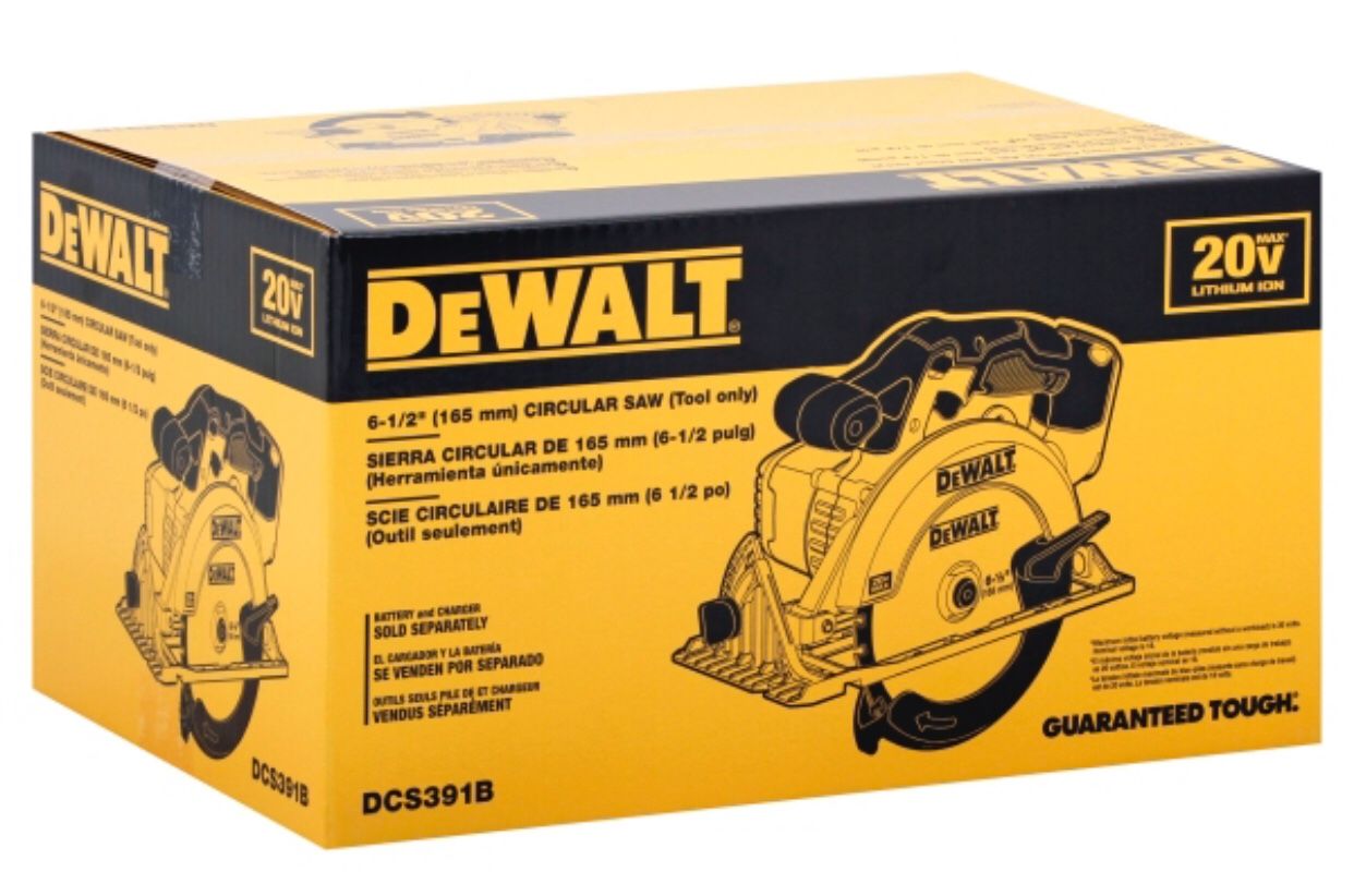 DeWalt 20-Volt Cordless 6 1/2" Circular Saw DCS391