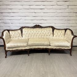 Victorian Reproduction Couch Ivory