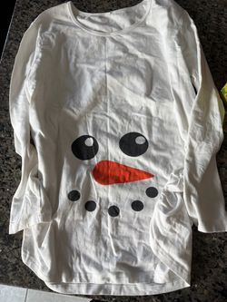 Maternity Snowman shirt XL
