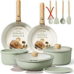 CAROTE Pots and Pans Set, Nonstick Cookware Set Detachable Handle, 19pcs Induction Kitchen Cookware Sets Non Stick with Removable Handle, RV Cookware 