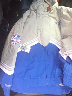 2xl LA Dodgers jacket real authentic Mitchell &ness