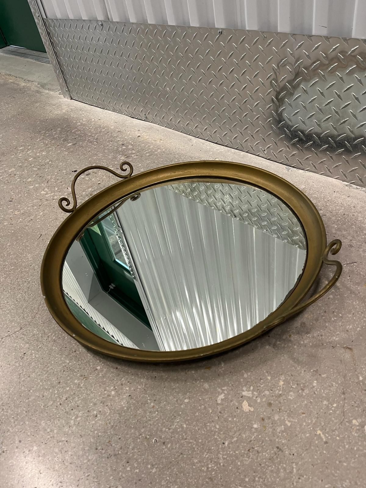Elegant Mirrored table tray . 22” round , $50