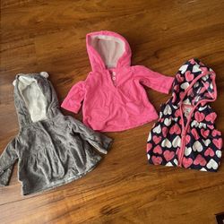 3 months baby girl fleece hoodie jackets - Carter’s