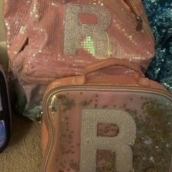 Girls Justice Book Bags With Lunch Box 