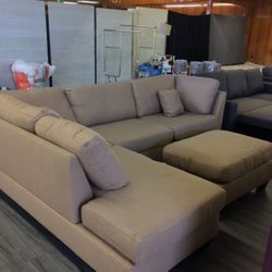 Brand New L Shape Sectional Sofa Couch With Ottoman 