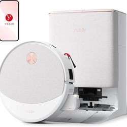 Robot Vacuum & Mop w/ 30000Pa Suction, Self-Cleaning Station, Hot Water Wash & Dry