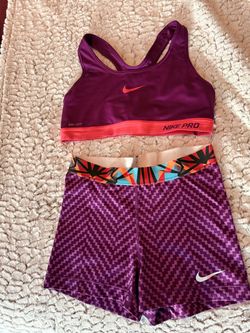 Nike Pro Dri-Fit Sports Bra and Shorts Set