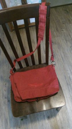 Red canvas bag