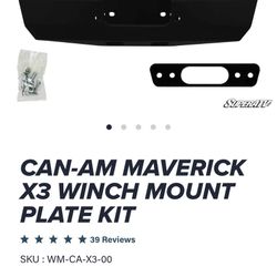 Can Am X3 Winch Mount Plate Kit