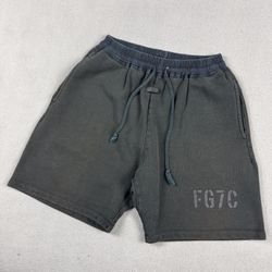 Fear of God Sweat Shorts Mens XL 7th Collection FG7C Fleece Black Made in USA