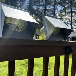 8 Inch Hooded Galvanized Steel Wall Vents