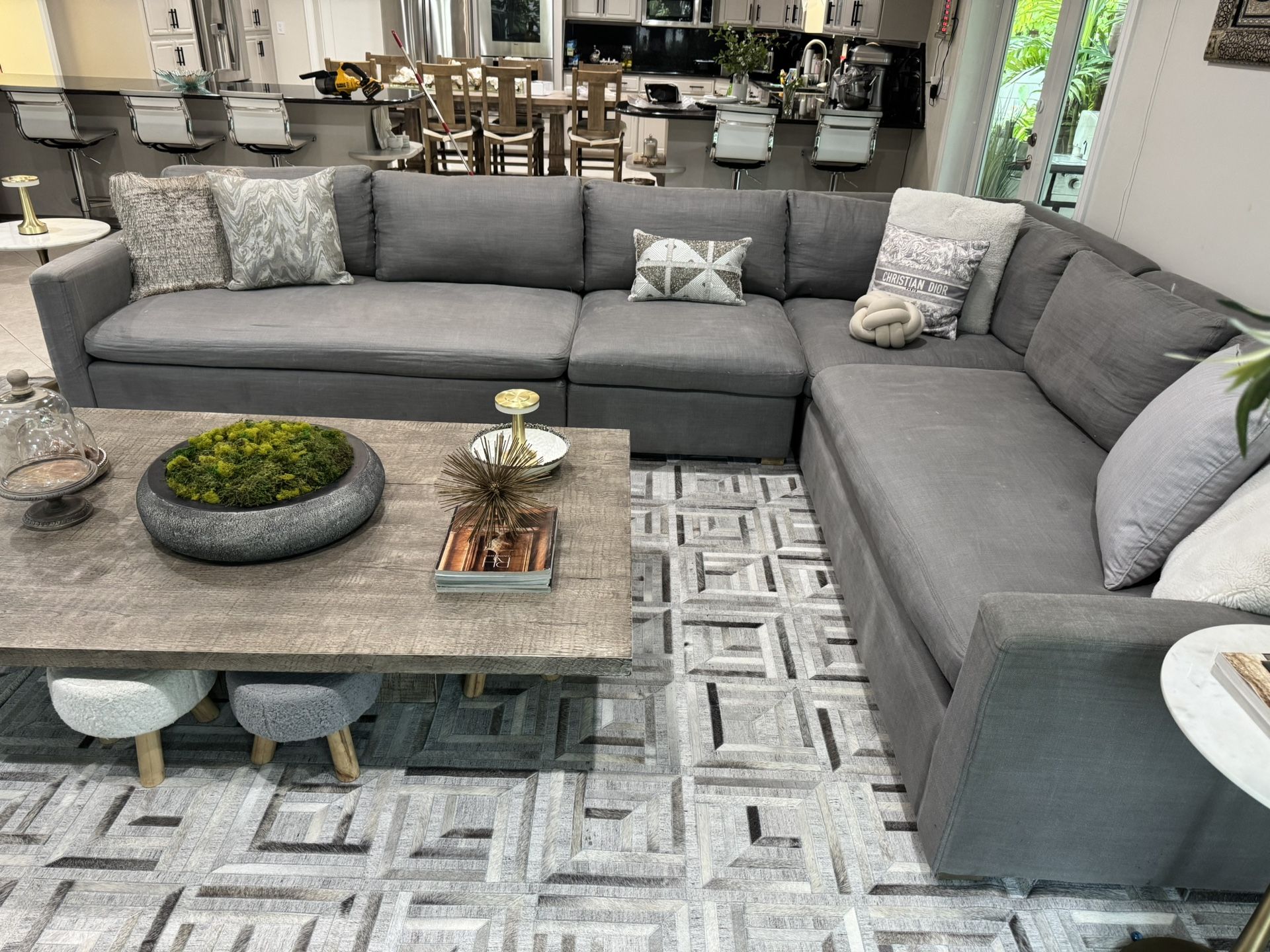 Restoration Hardware Grey sectional