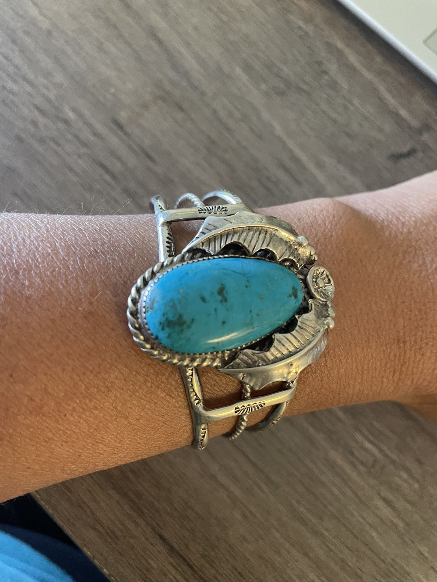 Turquoise Silver Cuff