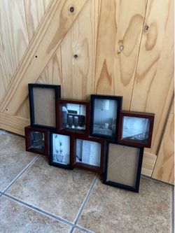 Picture frame and floating wall shelf