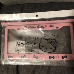 Hello Kitty License Plate Cover NEW
