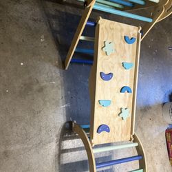 Wooden Montessori Triangle Climbing Set For kids- lightly used