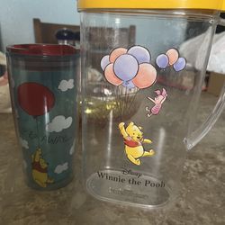 Winnie the Pooh pitcher and cup