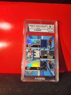 2005-06 Topps Luxury Box Dwyane Wade / Marbury / Kidd Relics #/250 #TR-WMK MGS 8 NM-MT.