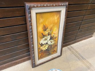 “Daisies” Framed Oil Painting by Joan Baosnahan