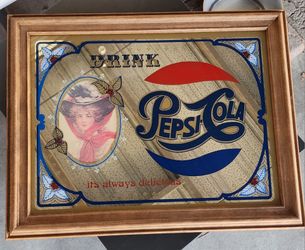 Glass Bar Mirror

1979 Vintage “Drink Pepsi-Cola It’s Always Delicious” 