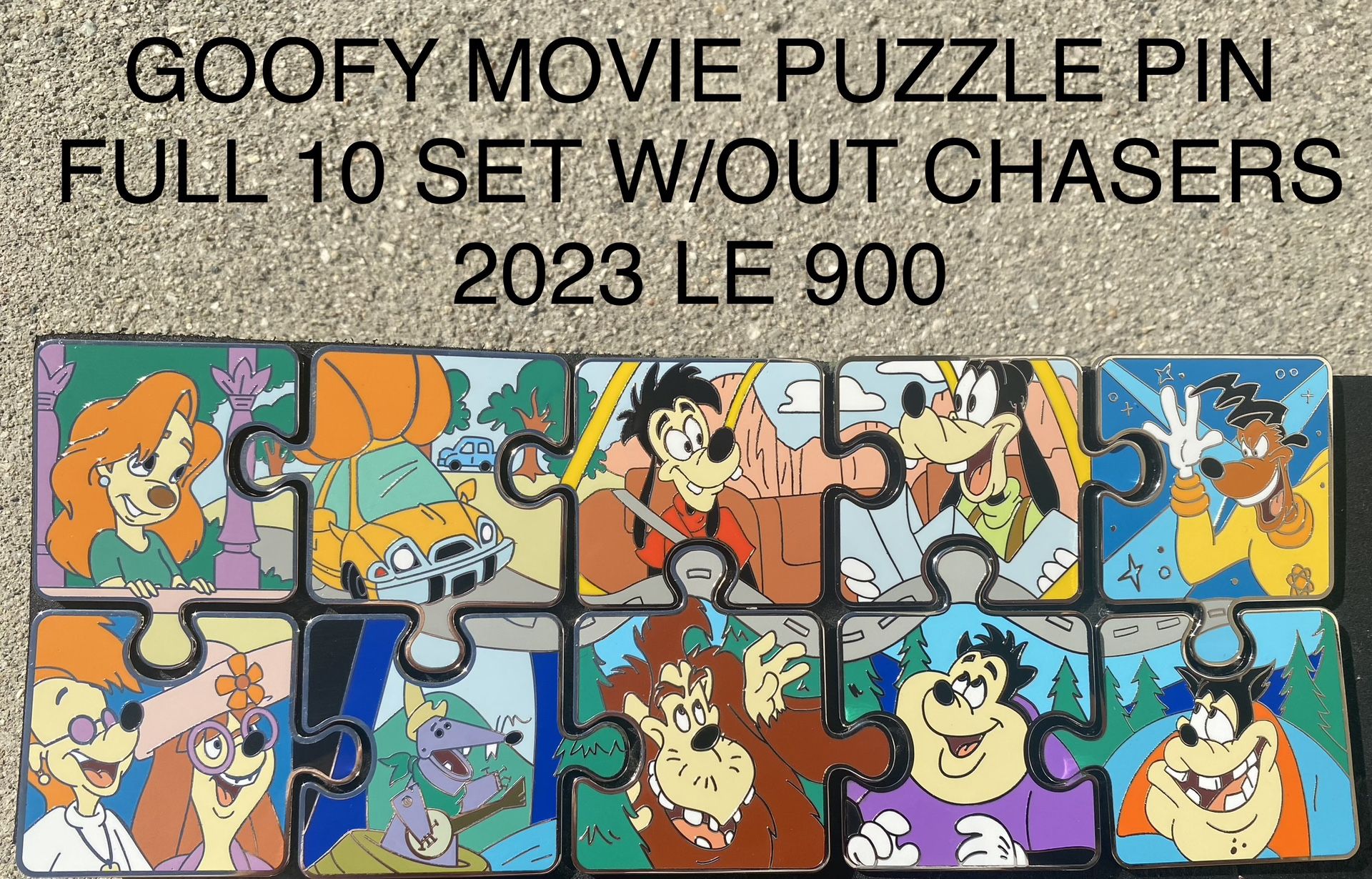 Disney Pin A Goofy Movie Puzzle Piece Mystery FULL 10 Set LE 900