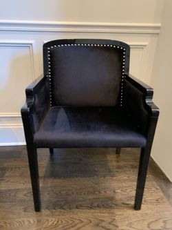 CB2 Black Nailhead Armchair