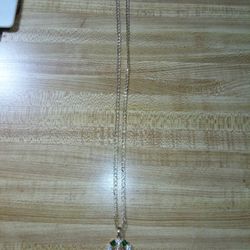 Laminated Gold Necklace With Virgin Mary Pendant 