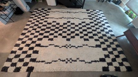 Checkered Shag Rug