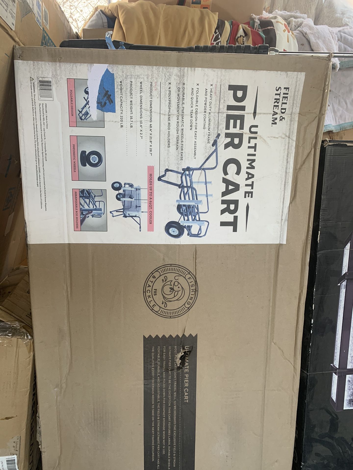 Field And Stream Ultimate pier cart! New In Box! Retails $230