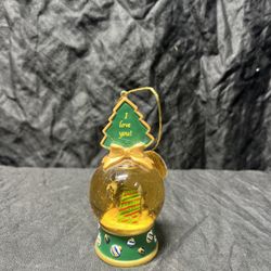 Danbury Mint Mini schnauzer snow globe ornament “I Love You”
