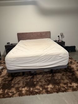 Queen adjustable bed frame and mattress