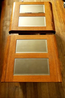 Two great end tables. Have a similar coffee table.