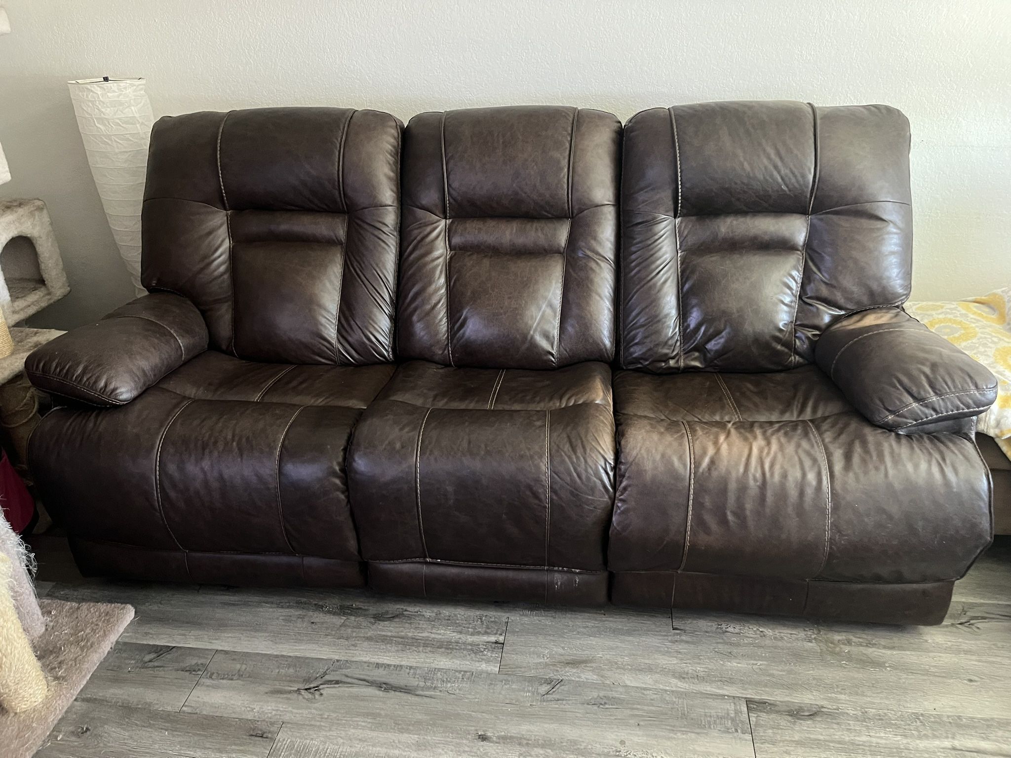 Leather Recliner Sofa