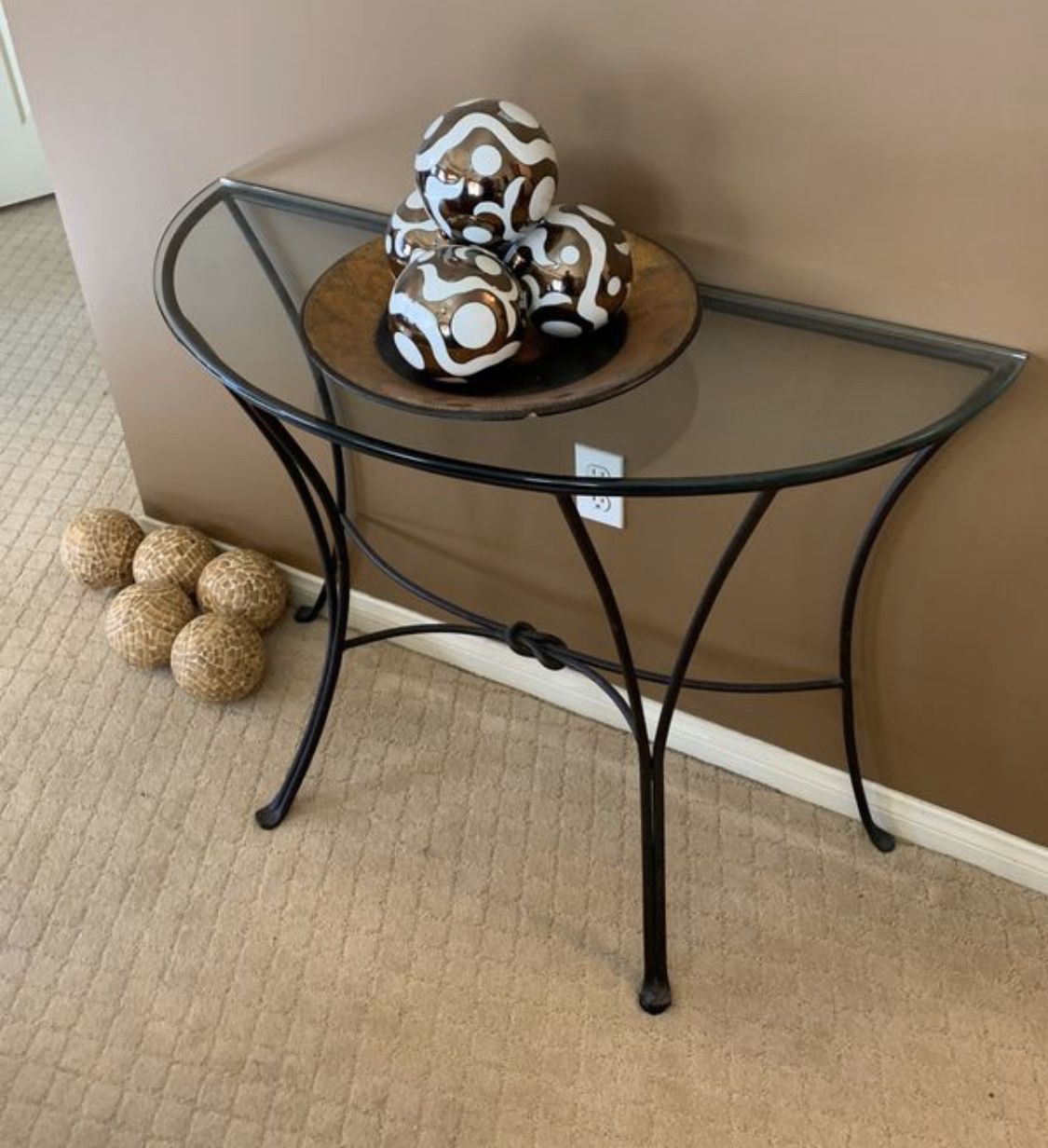 Glass entryway table