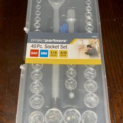 New 40 Piece Socket Set, Factory Sealed