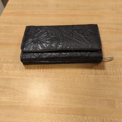 Black leather wallet