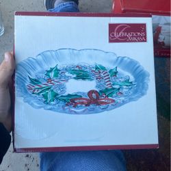 Celebrations By Mikasa Festive Wreath Collection Sweet Dish