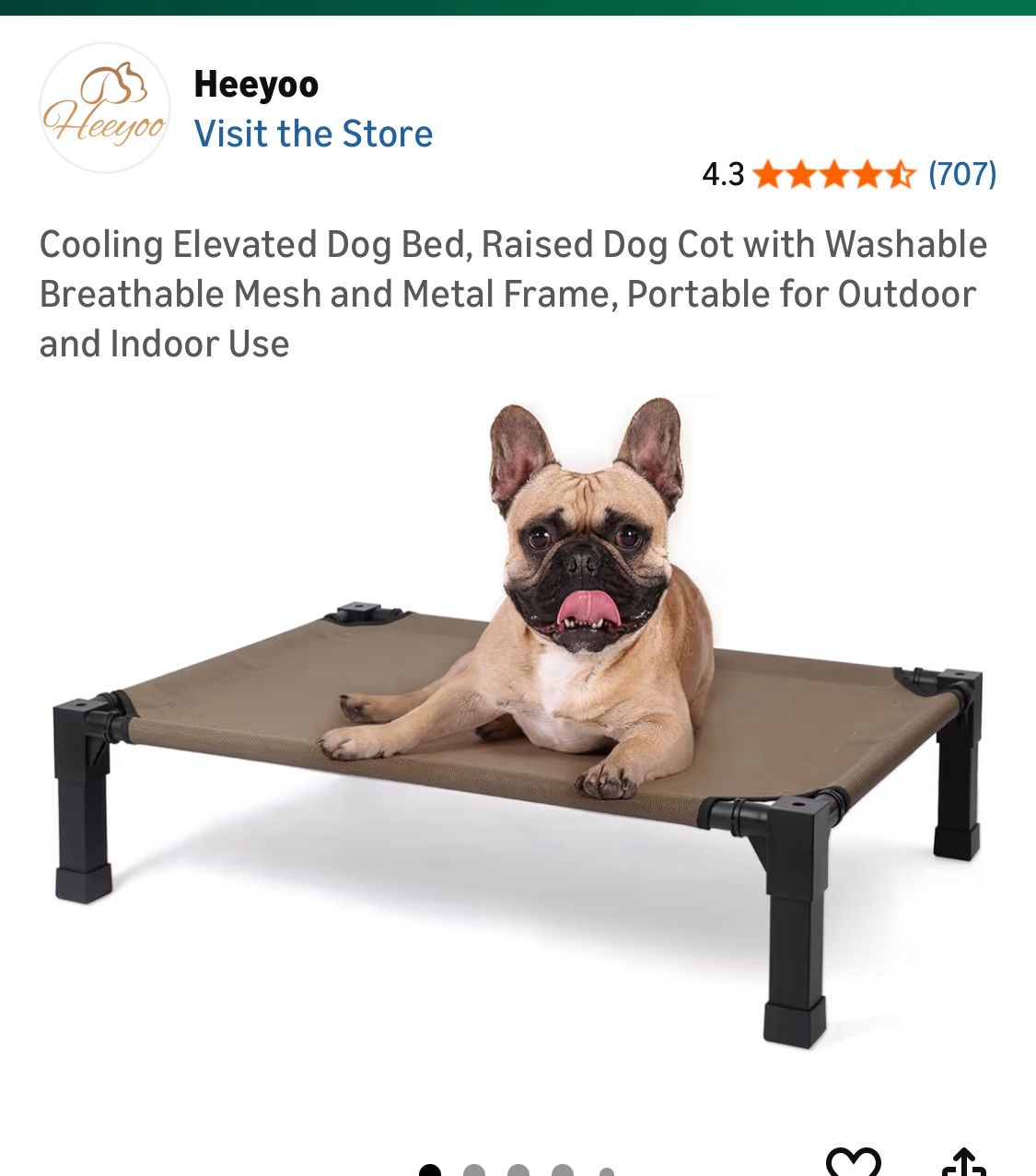 HEEYOO new cooling elevated dog bed