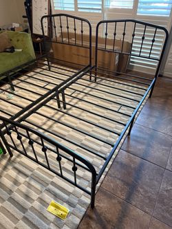 Twin size bed frames x2