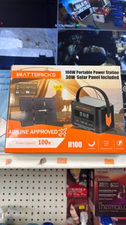 100 W portable power station 300 W solar panel include included