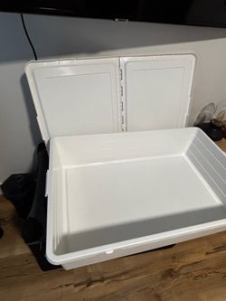 Plastic storage box with lid