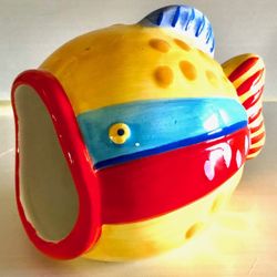 Soap / Sponge Holder Ceramic Fish