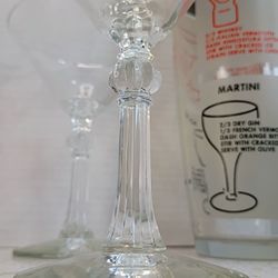 Mid Century Vintage Retro Barware Libbey Stardust 6.5oz Martini Cocktail Glasses Set of 4!!