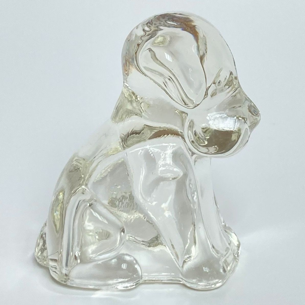 1940’s Federal Glass Mopey Dog Candy Holder 